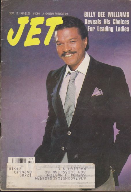 Billy Dee Williams, Jet Magazine 10 September 1984 Cover Photo - United 