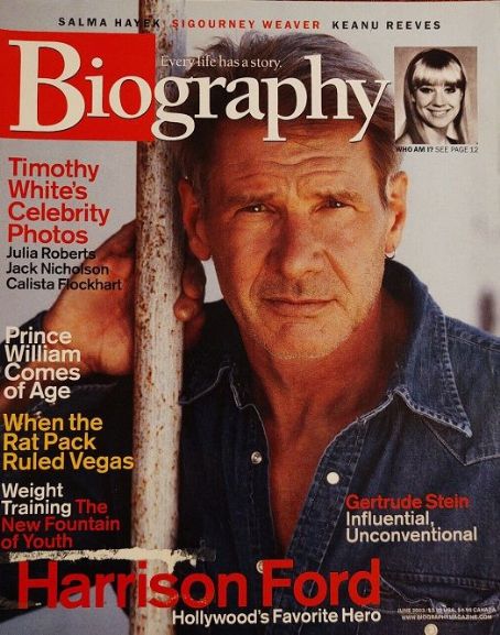Harrison Ford, Biography Magazine June 2003 Cover Photo - United States