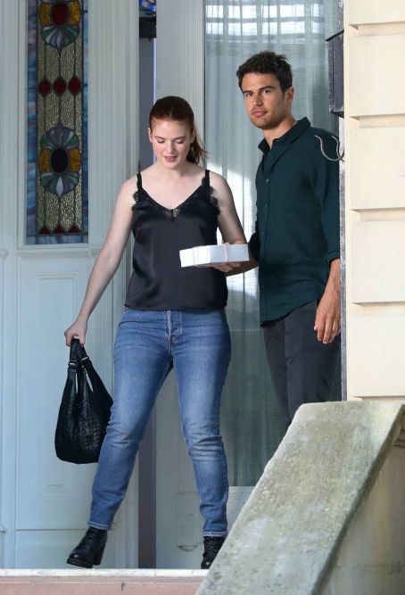 Rose Leslie – With Theo James on the set of ‘The Time Traveler’s Wife’ in New York