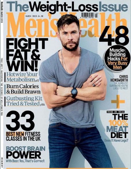 Chris Hemsworth, Men's Health Magazine March 2019 Cover Photo - United ...