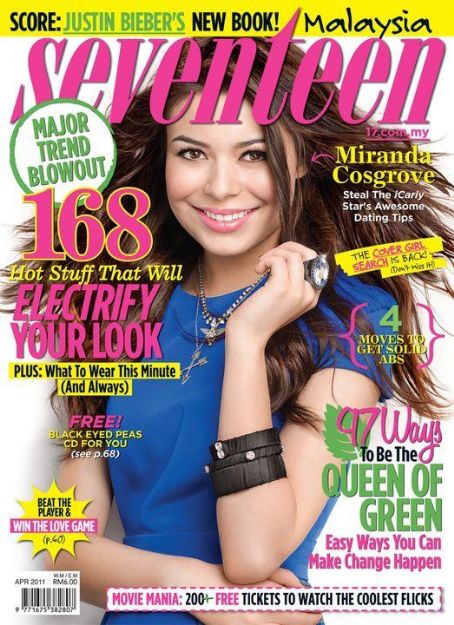 Miranda Cosgrove, Seventeen Magazine April 2011 Cover Photo - Malaysia