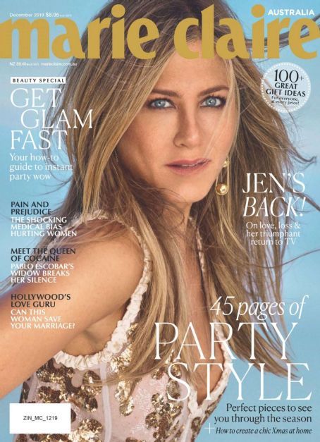 Jennifer Aniston, Marie Claire Magazine December 2019 Cover Photo ...