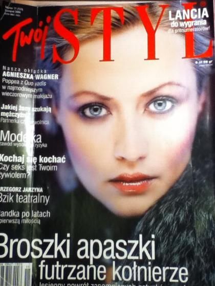 Agnieszka Wagner Twój Styl Magazine November 2000 Cover Photo Poland 1701