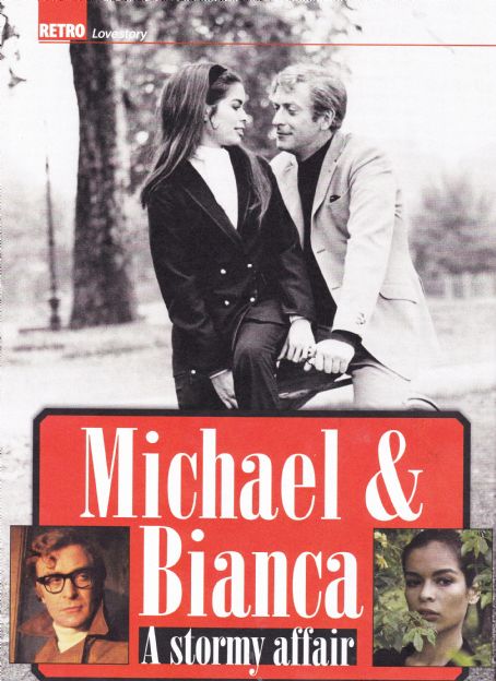 Bianca Jagger and Michael Caine