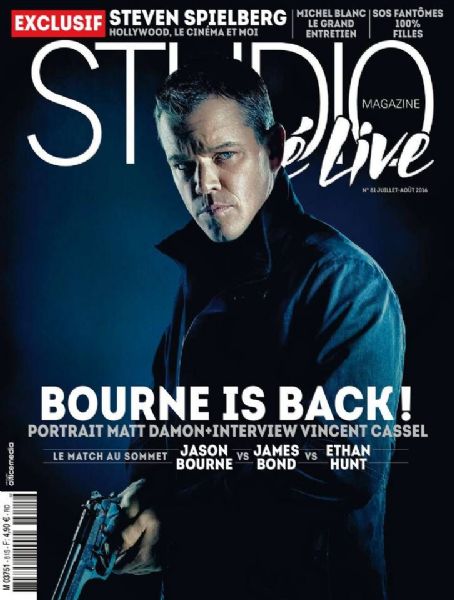 Matt Damon - Studio Cine Live Magazine Cover [France] (August 2016)