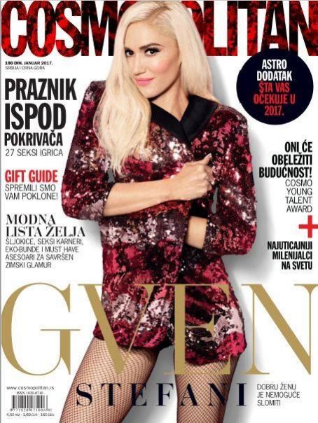 Gwen Stefani, Cosmopolitan Magazine January 2017 Cover Photo - Serbia