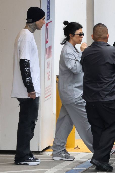 Kourtney Kardashian – With husband Travis Barker leaving a Hospital in Los Angeles