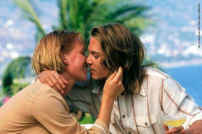 Franka Potente and Johnny Depp