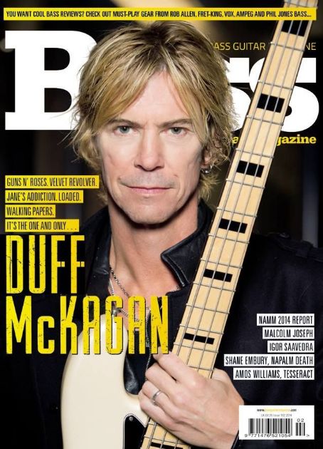 Duff McKagan, Bass Guitar Magazine March 2014 Cover Photo - United Kingdom