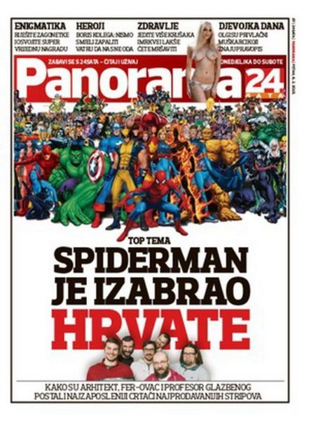 Spiderman - Panorama 24 Sata Magazine Cover [Croatia] (6 February 2015)