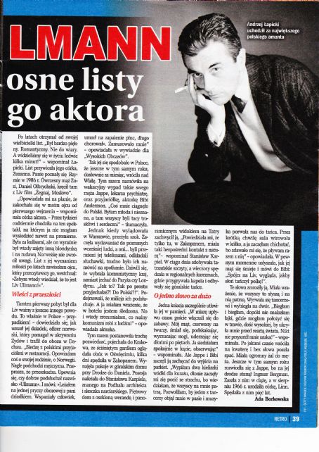 Liv Ullmann - Retro Magazine Pictorial [Poland] (13 November 2019)
