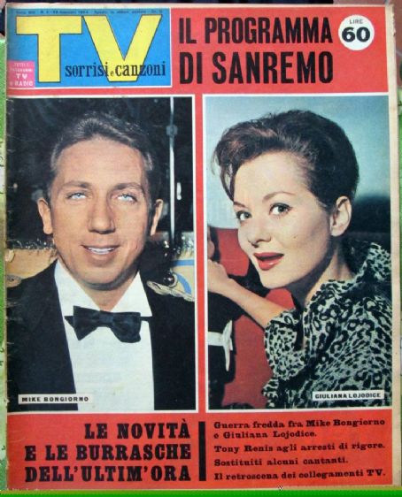 Giuliana Lojodice Mike Bongiorno Tv Sorrisi E Canzoni Magazine 26 January 1964 Cover Photo Italy