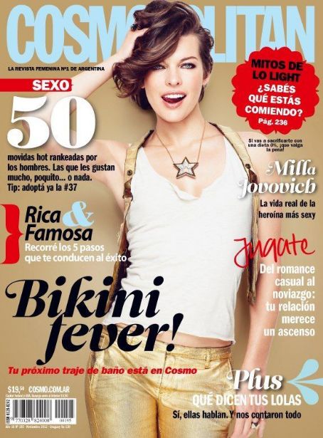 Milla Jovovich, Cosmopolitan Magazine November 2012 Cover Photo - Argentina