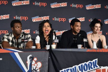 WGN Americas Underground star Jessica de Gouw during panel discussion at New York Comic Con 2016 at Jacob Javits Center on October 9, 2016 in New York City