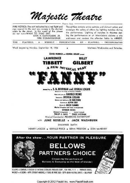 Fanny Original 1954 Broadway Cast Starring Ezio Pinza Picture - Photo ...