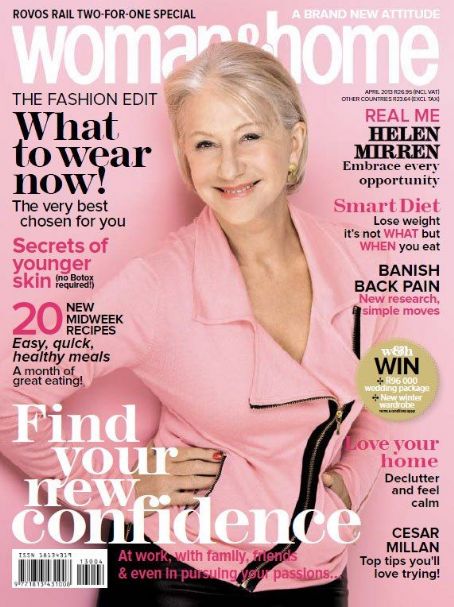 Helen Mirren, Woman & Home Magazine April 2013 Cover Photo - South Africa