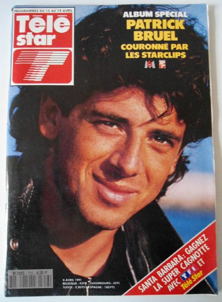 Patrick Bruel, Télé Star Magazine 08 April 1991 Cover Photo - France