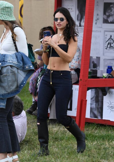 Lily James – Spotted at the 2022 Glastonbury Festival