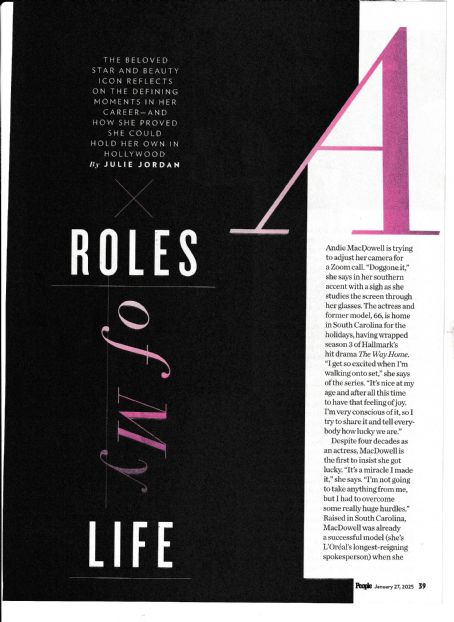 Andie MacDowell - People Magazine Pictorial [United States] (27 January 2025)