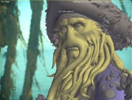 Bill Nighy as Davy Jones in progression of Pirates of the Caribbean: Dead Man's Chest - 2006