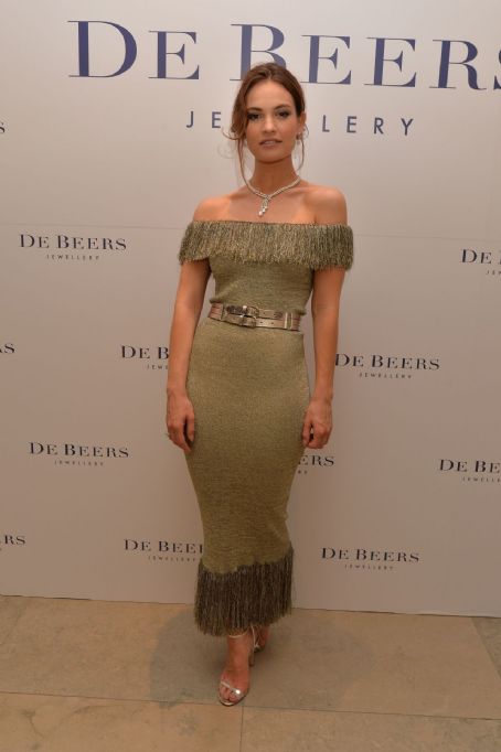 Lily James In Christopher Kane – De Beers Grand Opening At Harrods