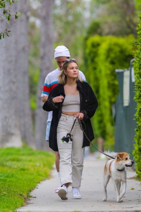 Olivia Holt – Walks her dog with a mystery friend in Los Angeles