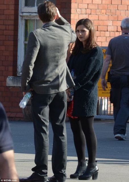 What a drag! Doctor Who’s Jenna-Louise Coleman films scenes with MALE body double dressed in dress and wig