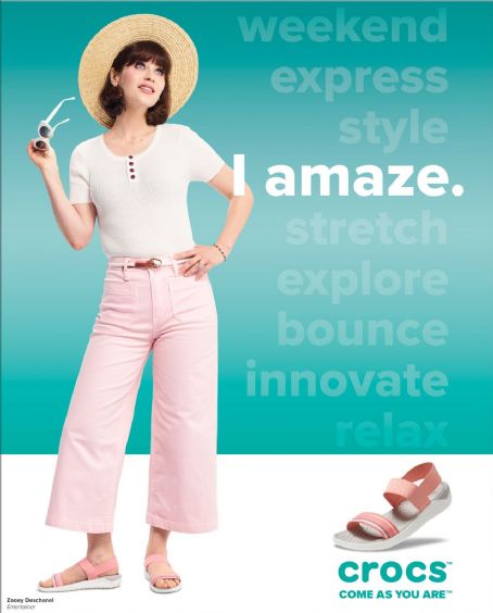 Zooey Deschanel Crocs Come As You Are Campaign 2019 FamousFix post