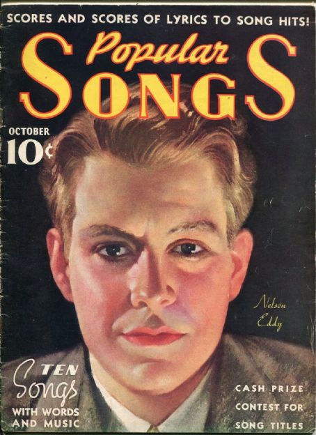 Nelson Eddy - Popular Songs Magazine Cover [United States] (October 1935)