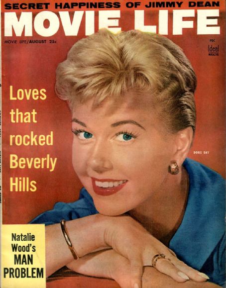 Doris Day, Movie Life Magazine August 1956 Cover Photo - United States