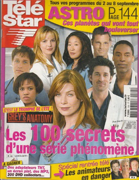 Grey's Anatomy - Télé Star Magazine Cover [France] (28 August 2006)