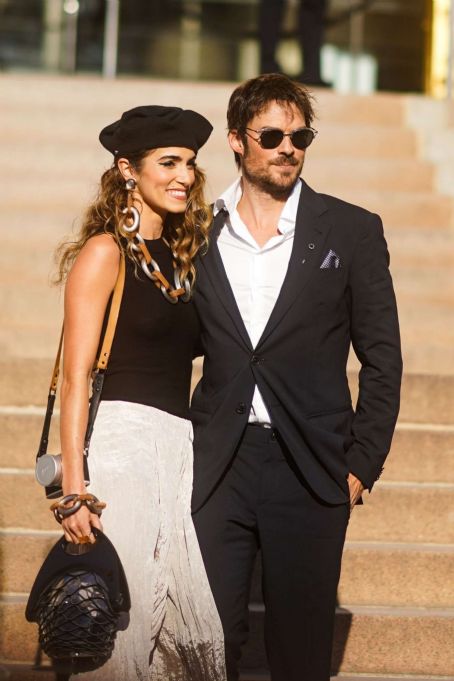 Nikki Reed and Ian Somerhalder Outside the Armani Show at Paris