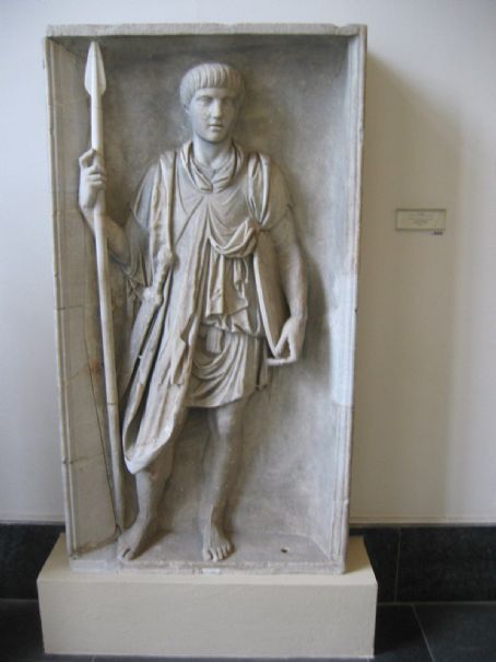 Relief depicting a Roman legionary (Berlin SK 887)