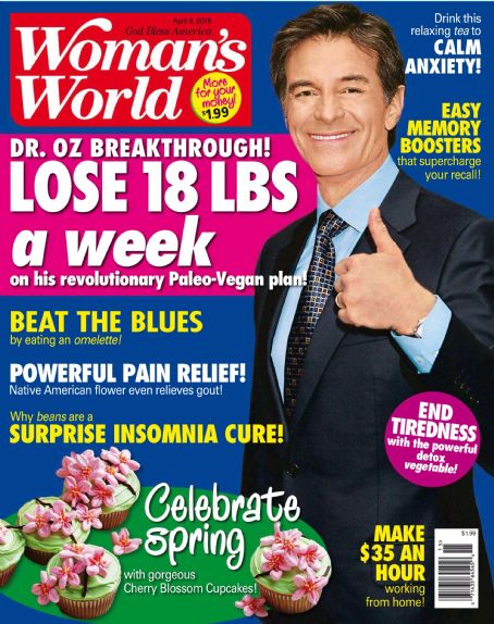 Mehmet Oz, Woman's World Magazine 09 April 2018 Cover Photo - United States