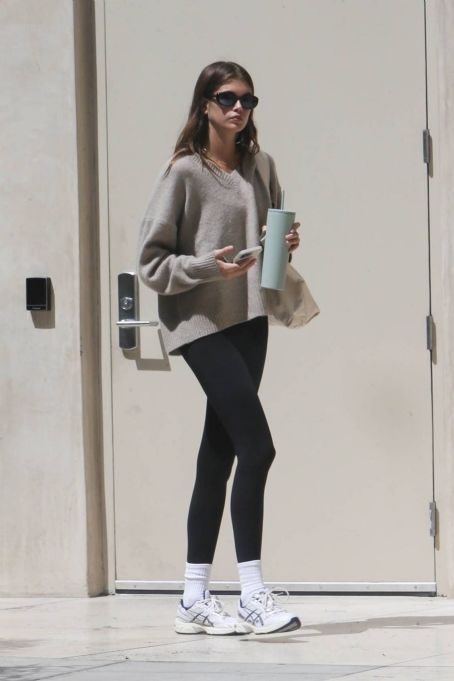 Kaia Gerber – In leggings after yoga session in West Hollywood