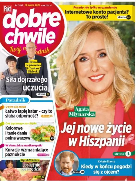 Agata Mlynarska, Dobre Chwile Magazine 19 March 2021 Cover Photo - Poland