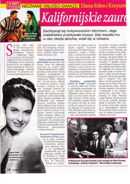 Elana Eden - Dobry Tydzień Magazine Pictorial [Poland] (22 July 2019)