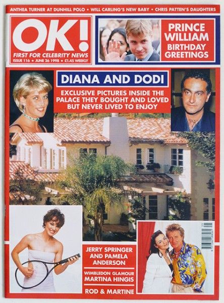 Princess Diana - OK! Magazine Cover [United Kingdom] (26 June 1998)