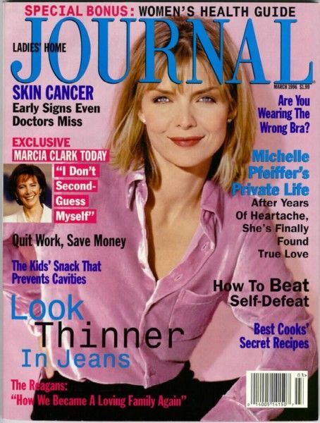 Michelle Pfeiffer, Ladies' Home Journal Magazine March 1996 Cover Photo ...