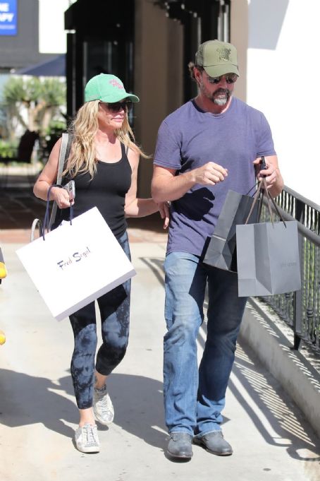 Denise Richards and Aaron Phypers shopping at Fred Segal in Malibu