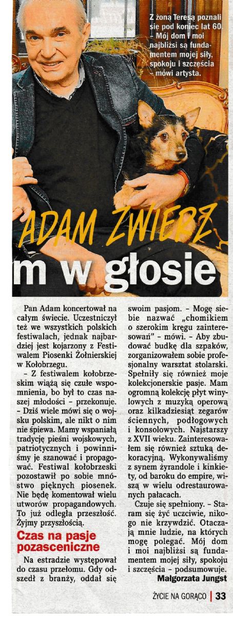 Adam Zwierz - Zycie Na Goraco Magazine Pictorial [Poland] (27 April ...