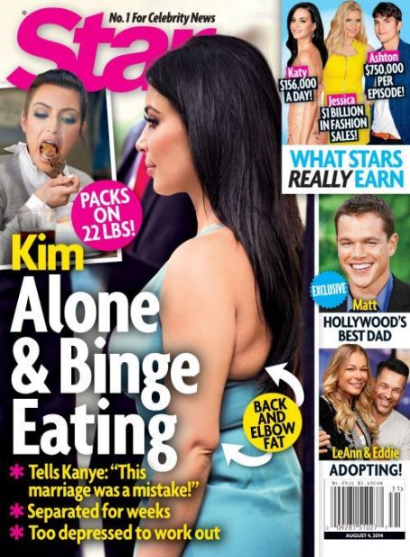 Kim Kardashian, Star Magazine 04 August 2014 Cover Photo - United States