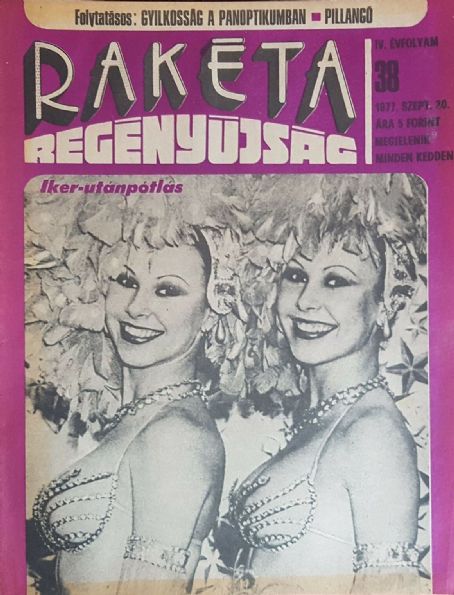 The Kessler Twins - Rakéta Regényújság Magazine Cover [Hungary] (20 September 1977)