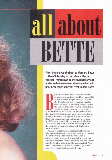 Bette Davis - Yours Retro Magazine Pictorial [United Kingdom] (December 2021)
