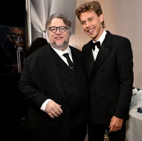 Guillermo Del Toro and Austin Butler  at the 80th Golden Globe Awards on January 10, 2023, in Beverly Hill, CA