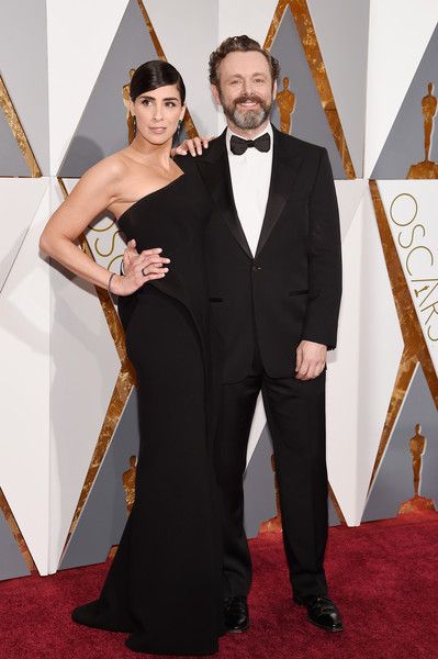Sarah Silverman and Michael Sheen: 88th Annual Academy Awards - Arrivals