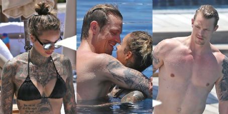 Joel Kinnaman Wife Cleo Wattenstrom Bare Hot Tattooed Bodies In Hawaii Famousfix Com Post