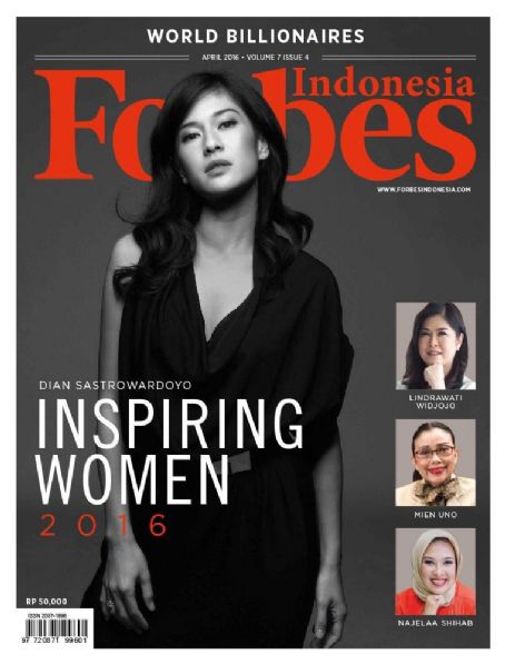 Dian Sastrowardoyo - Forbes Magazine Cover [Indonesia] (April 2016)