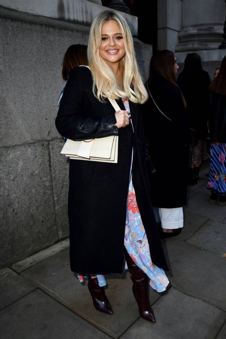 Emily Atack – Arriving at LFW Rico Presentation in London