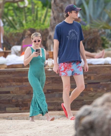 Emma Roberts – In a bikini with Beau Cody John on beach in Los Cabos
